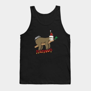 Merry Slothmas Christmas Pajama for Sloth Lovers Tank Top